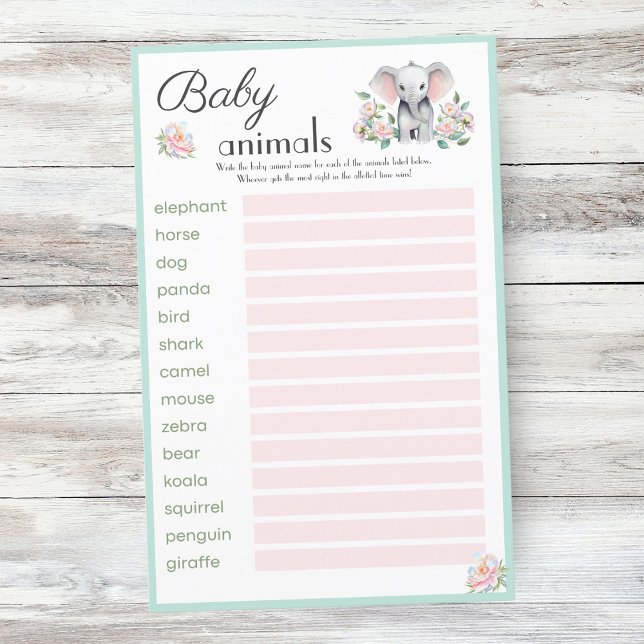 Baby Olifant Pioenen & Ballonnen Baby Dier (Break the ice, spark conversations, and set a lively tone!)