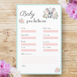 Baby Olifant Pioenen & Ballonnen Baby voorspelling