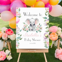 Baby Olifant Pioenrozen, Eucalyptus Welkom Bord