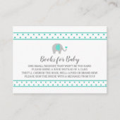 Baby Olifant Polka Dots op White Book aanvraag Informatiekaartje (Voorkant)