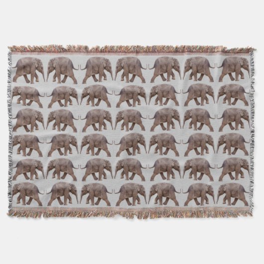 Baby Olifant Razernij Worpdeken (Lichtgrijs) Deken (Voorkant)