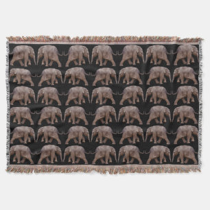 Baby Olifant Razernij Worpdeken (Zwart) Deken