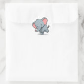 Baby Olifant Ronde Sticker (Tas)
