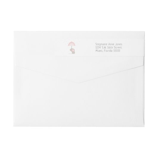 Baby Olifant Roze Baby shower (Achterkant)