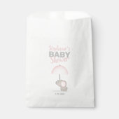 Baby Olifant Roze Baby shower Bedankzakje (Voorkant)