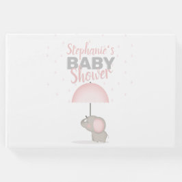 Baby Olifant Roze Baby shower Gastenboek