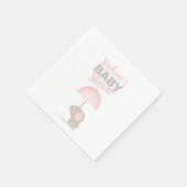Baby Olifant Roze Baby shower Servet (Hoek)