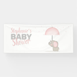 Baby Olifant Roze Baby shower Spandoek