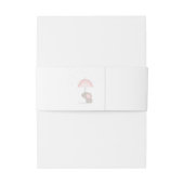 Baby Olifant Roze Baby shower Uitnodigingen Wikkel (Achterkant Voorbeeld)