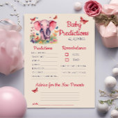 Baby olifant roze Baby voorspellingen advies Kaart