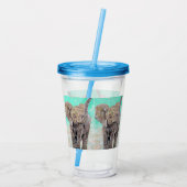 Baby Olifant schilderen Acryl Drinkbeker (Achterkant)