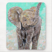 Baby Olifant Schilderij Muismat (Voorkant)