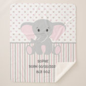 Baby Olifant Sherpa Blanket Sherpa Deken (Voorkant)