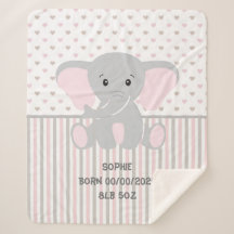 Baby Olifant Sherpa Blanket