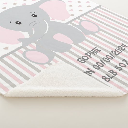 Baby Olifant Sherpa Blanket Sherpa Deken (3/4)