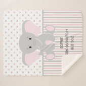 Baby Olifant Sherpa Blanket Sherpa Deken (Voorkant (horizontaal))