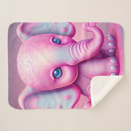 "Baby olifant" Sherpa Deken (Voorkant (horizontaal))