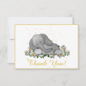 Baby Olifant Slapen Dank u kaart (Voorkant)