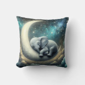 Baby Olifant slapen op halve maan Kussen (Voorkant)