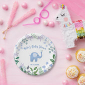 Baby Olifant Song Bird Baby shower Papieren Bordje (Feest)