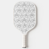 Baby-olifant tekenen pickleball paddle (Achterkant)