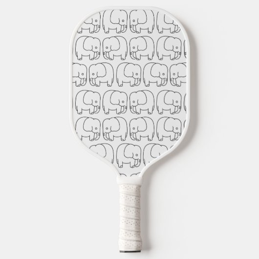 Baby-olifant tekenen pickleball paddle (Voorkant)