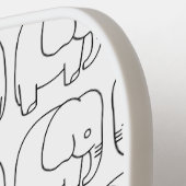 Baby-olifant tekenen pickleball paddle (Links Detail)