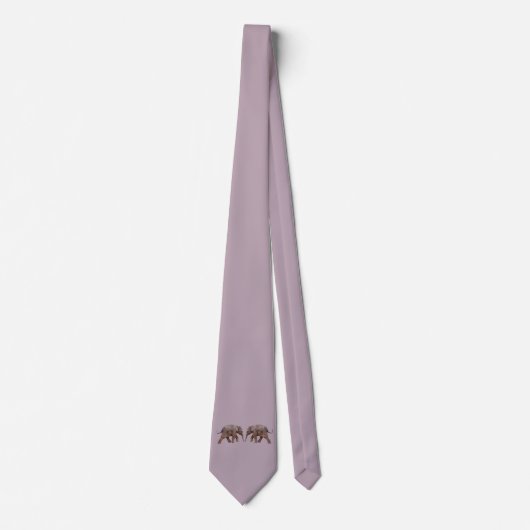 Baby Olifant Tie Doublezijdig (Stoffig Roze) Stropdas (Voorkant)