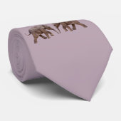 Baby Olifant Tie Doublezijdig (Stoffig Roze) Stropdas (Opgerold)