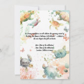 Baby Olifant & Turtle Baby shower Uitnodiging (Achterkant)
