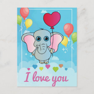 Baby Olifant Valentijnsdag voor Peuter Briefkaart
