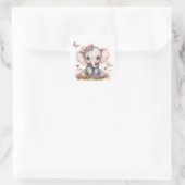 Baby-olifant Vierkante Sticker (Tas)