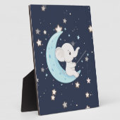 Baby Olifant Vissen Naar Sterren Tafelplaque Fotoplaat (Zijkant)