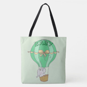 Baby Olifant Vliegt in Ballon Geslacht Neutraal Tote Bag