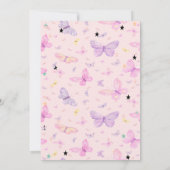 Baby Olifant, Vlinders, Sterren Baby shower Kaart (Achterkant)