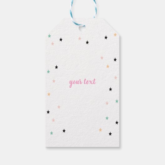 Baby Olifant, Vlinders, Sterren Cadeaulabel (Achterkant)