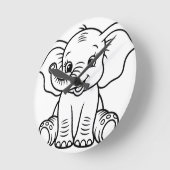 Baby Olifant Wandklok (Hoek)