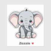 Baby Olifant waterdicht Sticker (Vel)