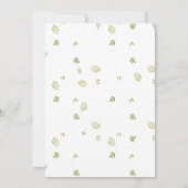 Baby olifant Waterverf Baby shower met baarmoederd Kaart (Achterkant)