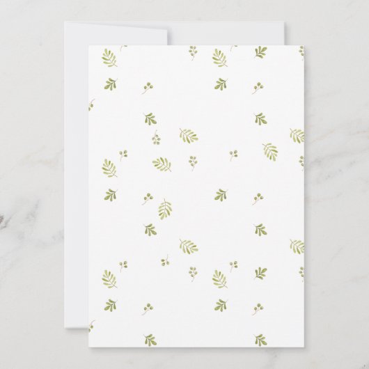 Baby olifant Waterverf Baby shower met baarmoederd Kaart (Achterkant)