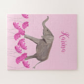 Baby Olifant wild dier voor kinderen kunst meisje Legpuzzel (Horizontaal)