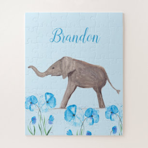 Baby Olifant Wildlife Dier Voor Kids Art Boy Legpuzzel