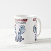 Baby olifant zachte reus koffiemok (Voorkant rechts)