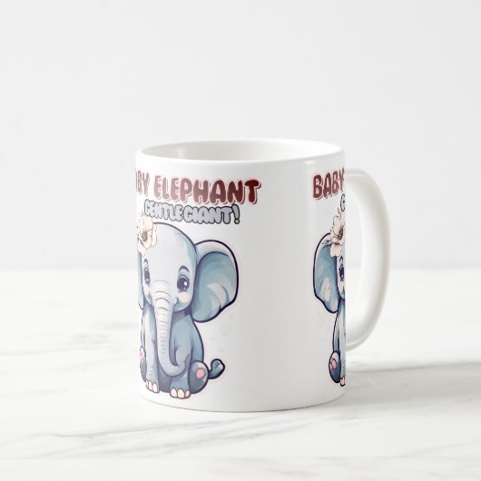 Baby olifant zachte reus koffiemok (Voorkant rechts)