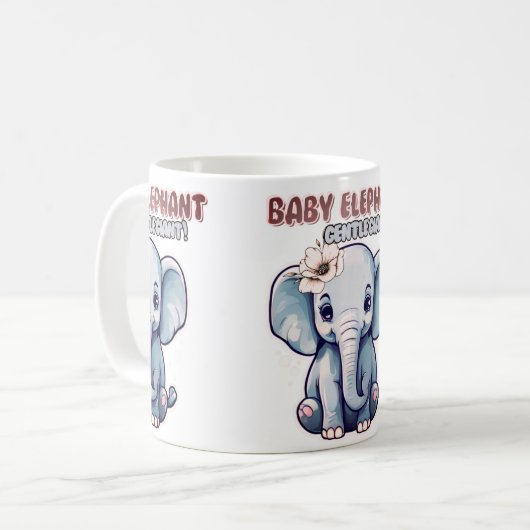 Baby olifant zachte reus koffiemok (Voorkant links)