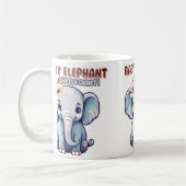 Baby olifant zachte reus koffiemok (Links)