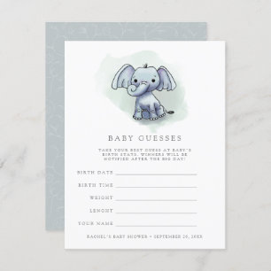 baby olifant zit baby shower te veronderstellen sp kaart