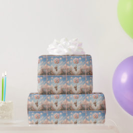 Baby Olifant Zwevende Ballonnen Cadeaupapier