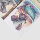 Baby Olifanten badtijd Tissuepapier (Detail)