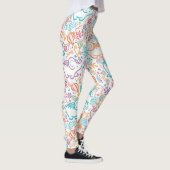 Baby Olifanten en bloemen Leggings (Rechts)